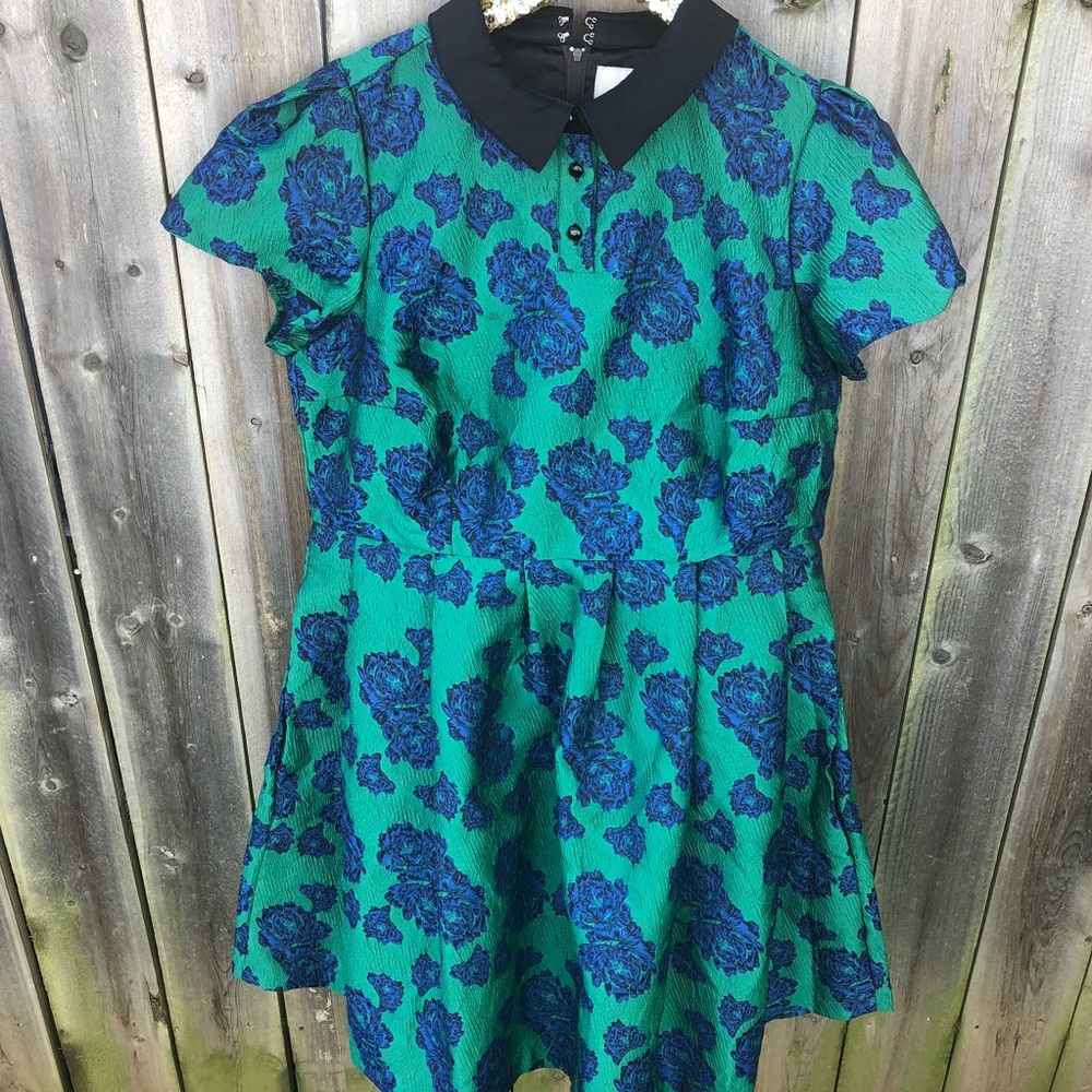 ModCloth peplum hem Peter Pan collar dress. 1X.